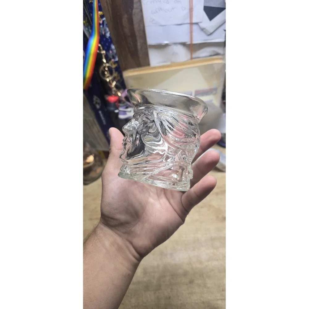 Vintage 1979-80 Avon Paul Revere Clear Votive Candleholder/Glass Cup